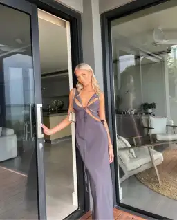 Christopher Esber Triquetra Contoured Tank Dress Grey Size 8 for rent on The Volte - image 3