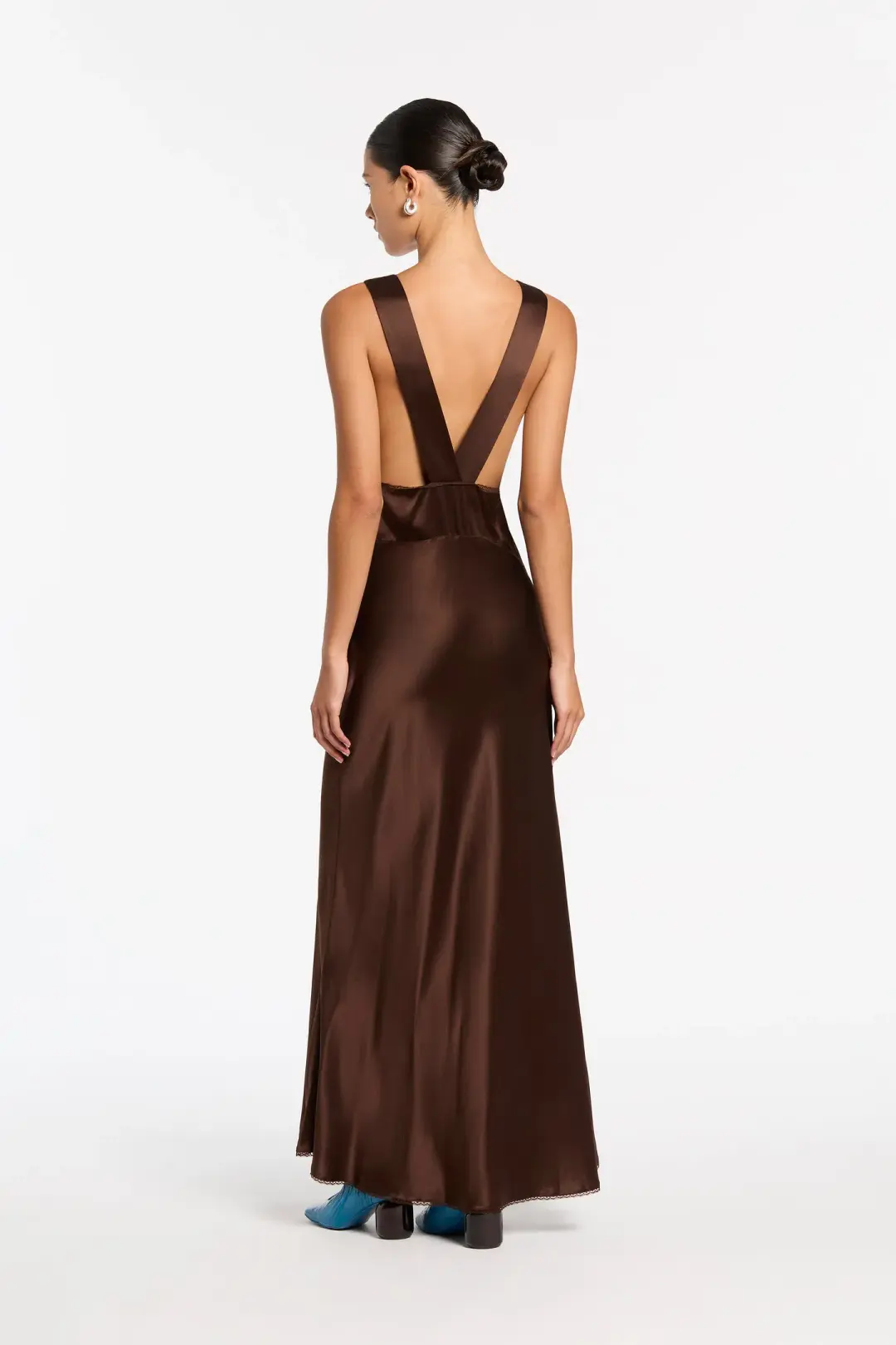 Sir the Label Aries Cut Out Gown Chocolate Size 8 for rent on The Volte - main image