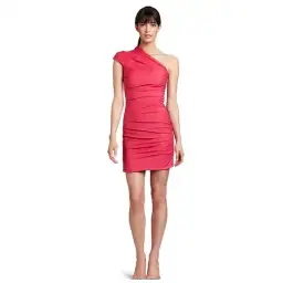 Camilla and Marc Low Rider One Shoulder Mini Dress Pink Size 10 for rent on The Volte - image 1