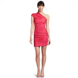 Camilla and Marc Low Rider One Shoulder Mini Dress Pink Size 10 for rent on The Volte - image 3