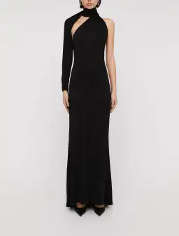Scanlan Theodore Italian Knit Gown Black Size 8 for rent on The Volte - image 1