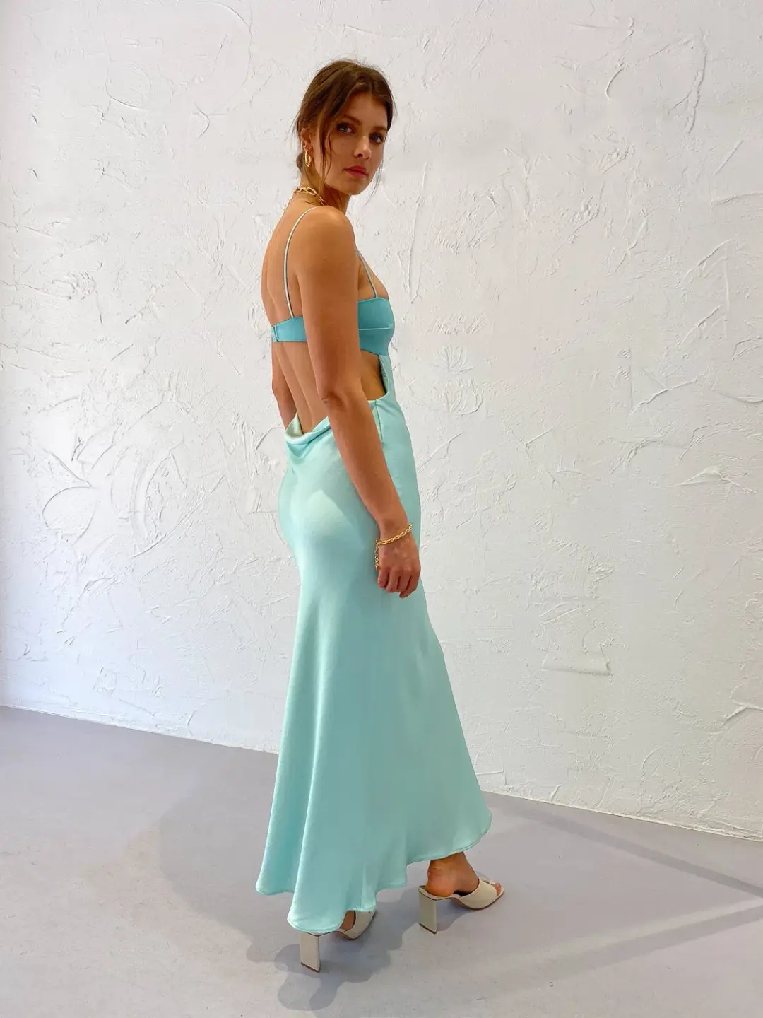 Bec & Bridge Agatha Maxi Dress Cool Mint Size 8 for rent on The Volte - main image