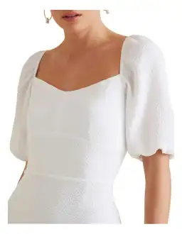 Seed Heritage Square Neck Slimline Dress White Size 6 for rent on The Volte - image 3