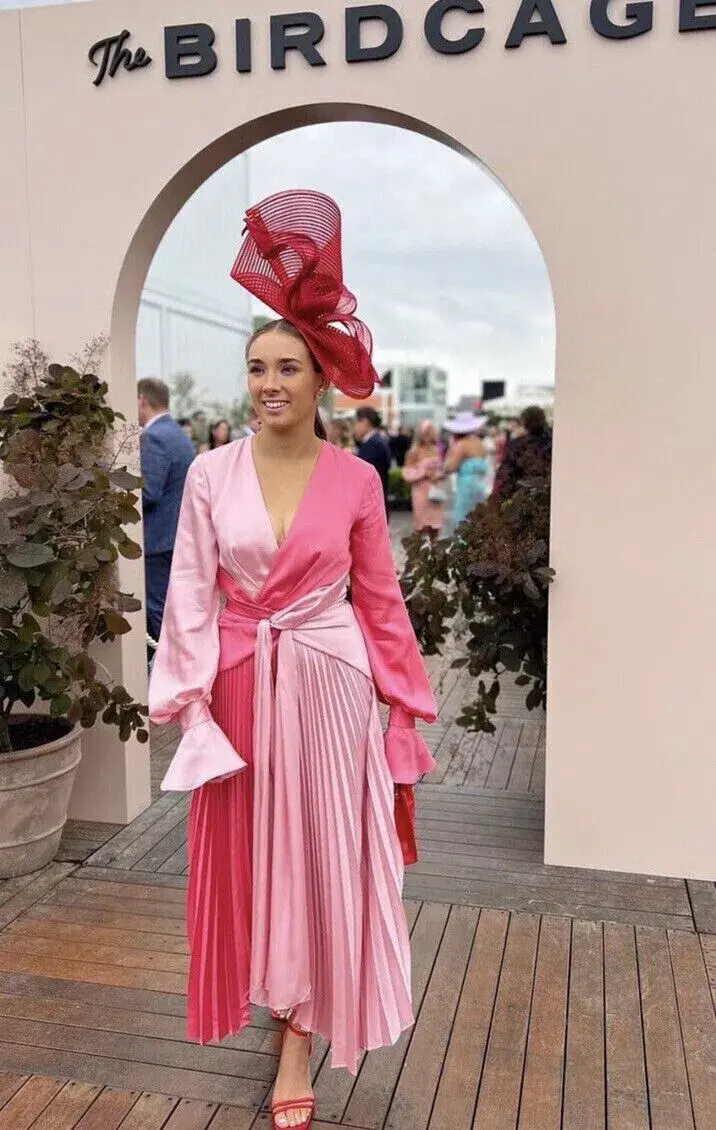 Acler Empire Dress Pink Size 8 for rent on The Volte - main image