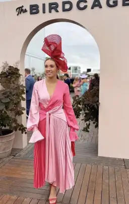 Acler Empire Midi Dress Pink Size 6 for rent on The Volte - image 2