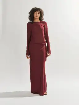 One Mile Maxine Set Burgundy Size 10 for rent on The Volte - image 1