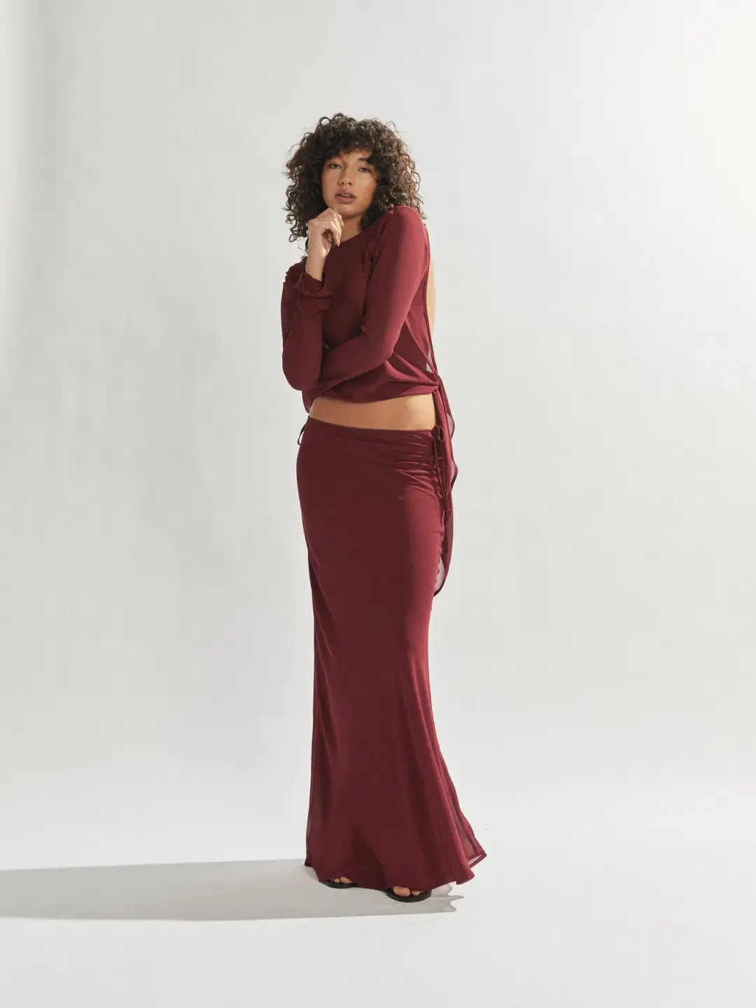 One Mile Maxine Set Burgundy Size 10 for rent on The Volte - main image