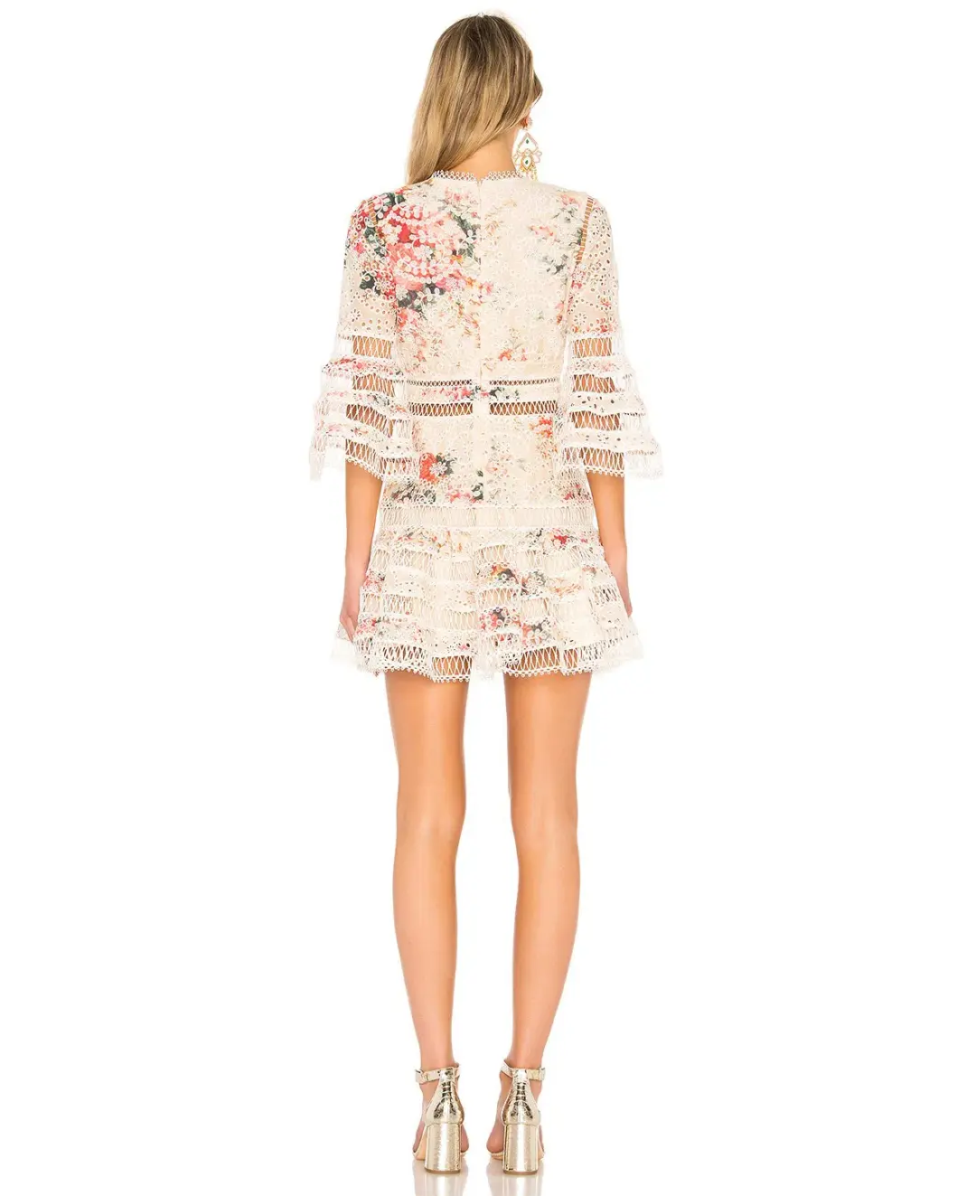 Zimmermann Laelia Diamond Flutter Dress Floral Size 1 / Au 8 for rent on The Volte - main image