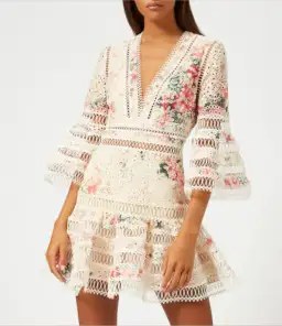 Zimmermann Laelia Diamond Flutter Dress Floral Size 1 / Au 8 for rent on The Volte - image 5