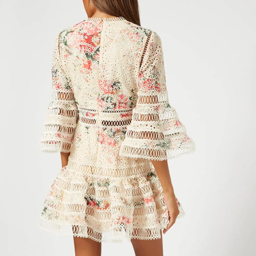 Zimmermann Laelia Diamond Flutter Dress Floral Size 1 / Au 8 for rent on The Volte - main image