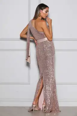 Elle Zeitoune Aria Gown Rose Gold Size AU 12 for rent on The Volte - image 2