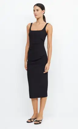 Bec & Bridge Be Mine Square Neck Dress Black Size AU 10