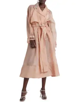 Aje Riviera Trench Coat in light Beige in Size AU 8 for rent on The Volte - image 1