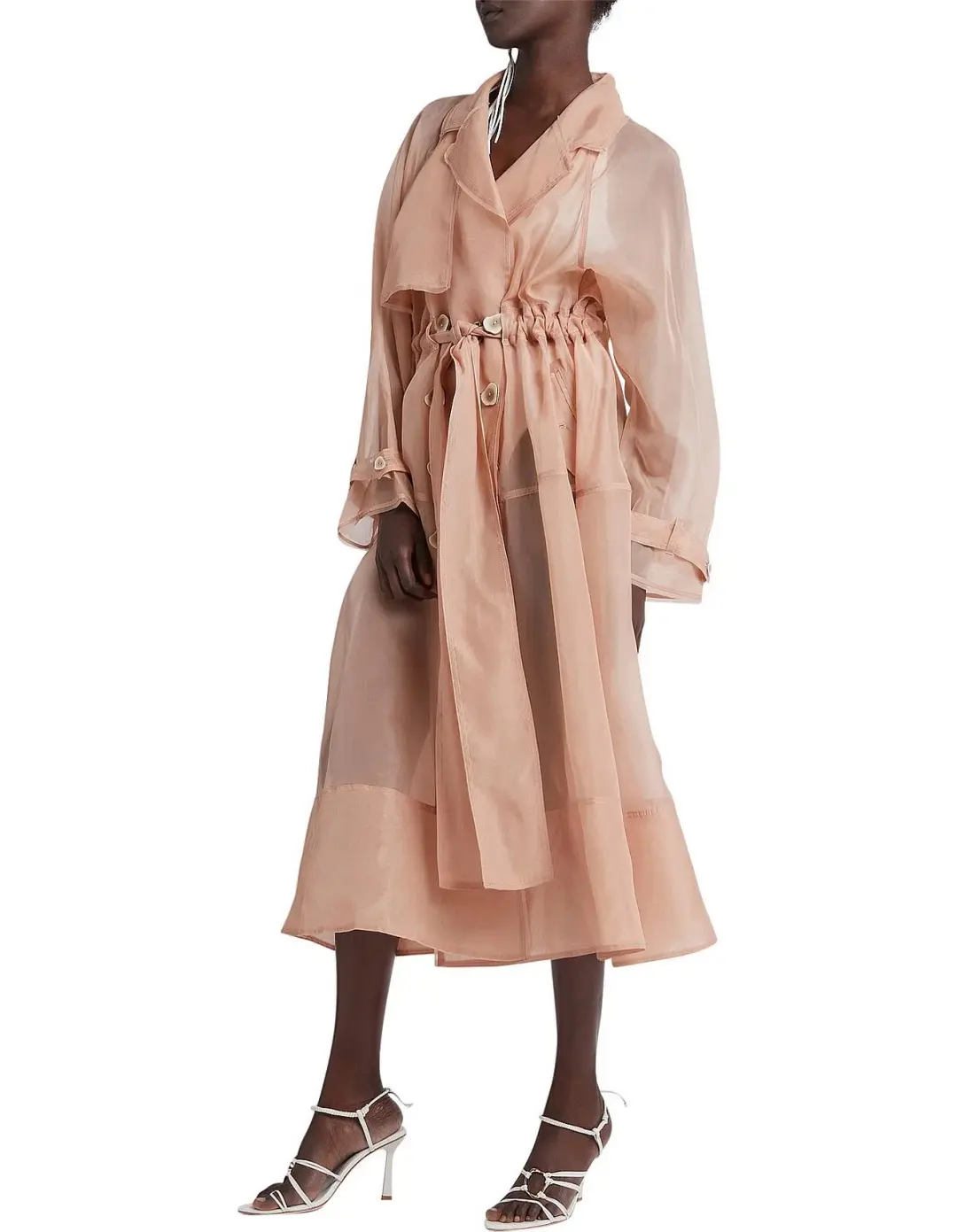 Aje Riviera Trench Coat in light Beige in Size AU 8 for rent on The Volte - main image