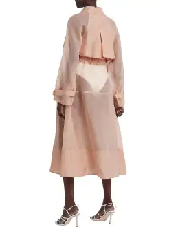 Aje Riviera Trench Coat in light Beige in Size AU 8 for rent on The Volte - image 3