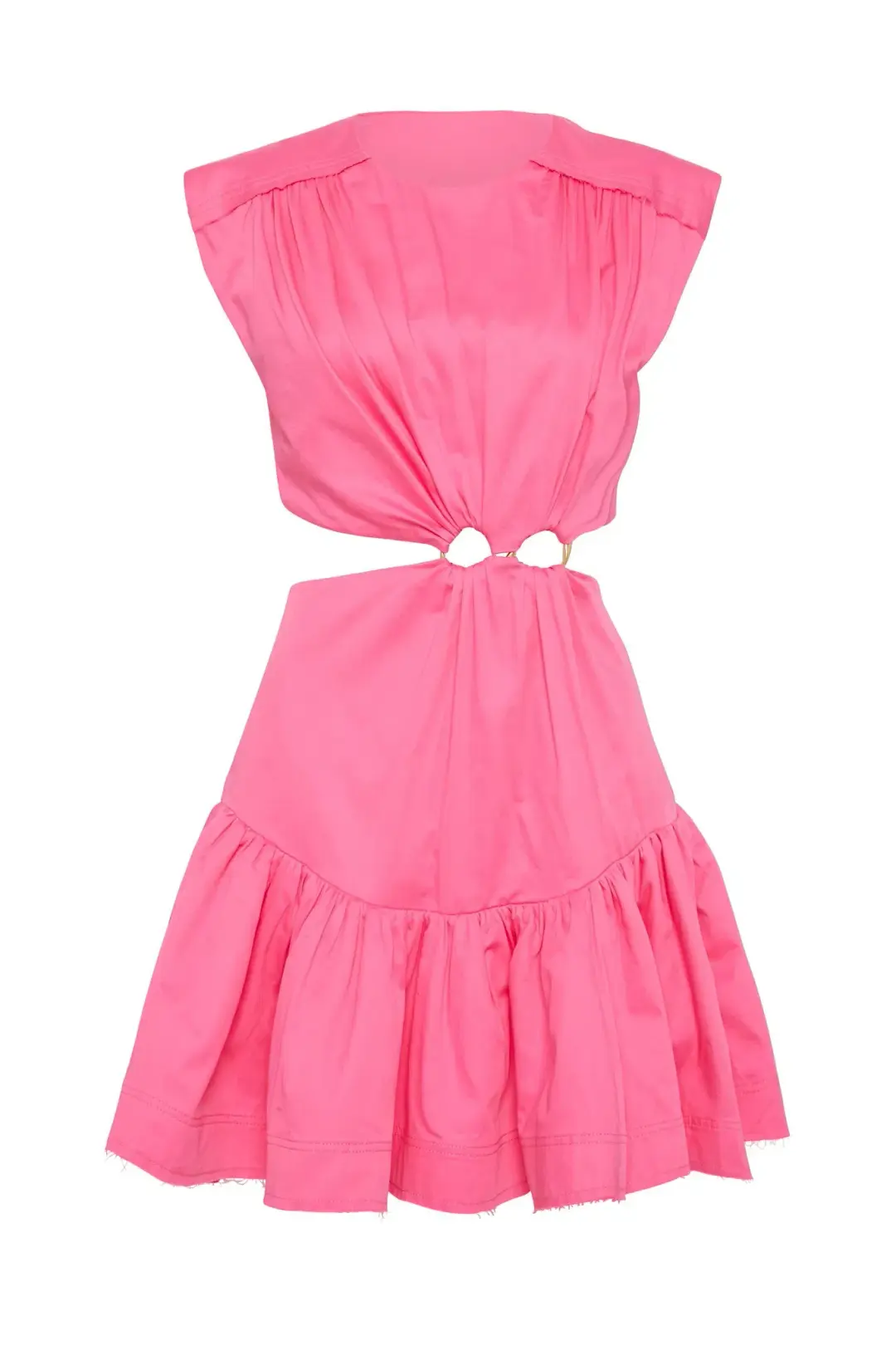 AJE Solstice Cut Out Ring Dress Pink Size 6 for rent on The Volte - main image
