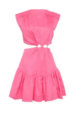 AJE Solstice Cut Out Ring Dress Pink Size 6 for rent on The Volte - image 4