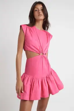 AJE Solstice Cut Out Ring Dress Pink Size 6 for rent on The Volte - image 2