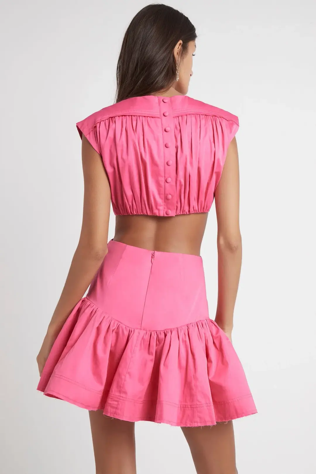 AJE Solstice Cut Out Ring Dress Pink Size 6 for rent on The Volte - main image