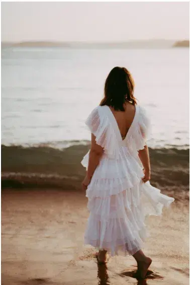 ROOH Collective Daphne Midi Dress White Size 12 for rent on The Volte - main image