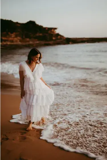 ROOH Collective Daphne Midi Dress White Size 12 for rent on The Volte - main image