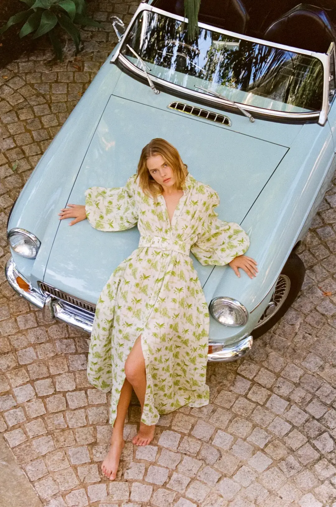 Palm Noosa Noddy Dress Green Palms Print Green Size AU 10 for rent on The Volte - main image