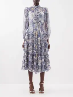 Zimmermann Scallop Cosmic Midi Blue Size 3 / AU 14 for rent on The Volte - image 1
