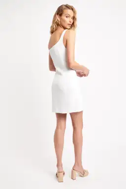 Kookai Oyster One Shoulder Mini Dress White Size AU 6 for rent on The Volte - image 2
