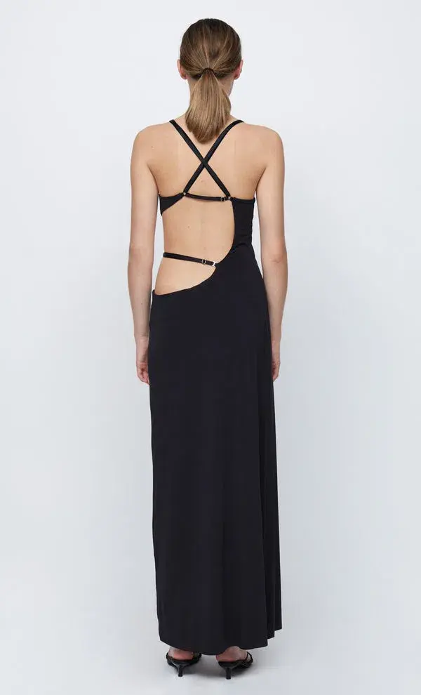 Bec & Bridge Zadie Wrap Maxi Dress Black Size 8 for rent on The Volte - main image