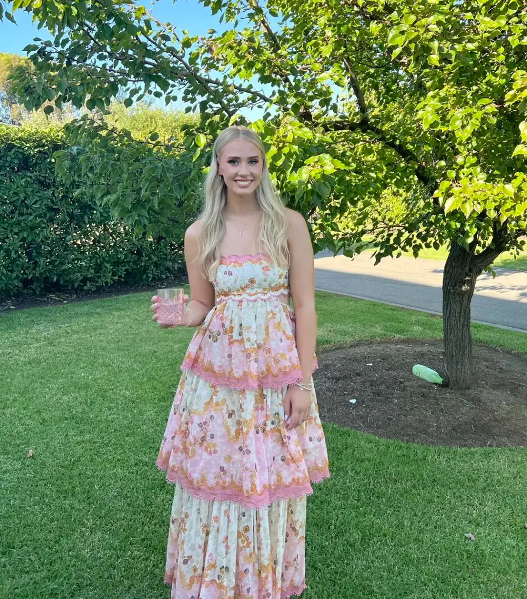 Zimmermann The Laurel Frill Midi Dress in Floral Size 2 / AU 12 for rent on The Volte - main image