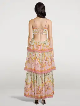 Zimmermann The Laurel Frill Midi Dress in Floral Size 2 / AU 12 for rent on The Volte - image 3