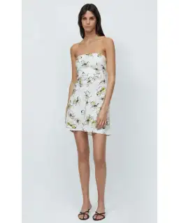 Bec & Bridge Giselle Strapless Mini Dress Ivory Floral Size AU 6 for rent on The Volte - image 2