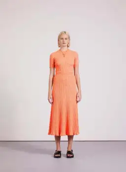 Anna Quan Bebe Top and Felicia Skirt Ribbed Knit Set Orange Zest Size AU 6 for rent on The Volte - image 1