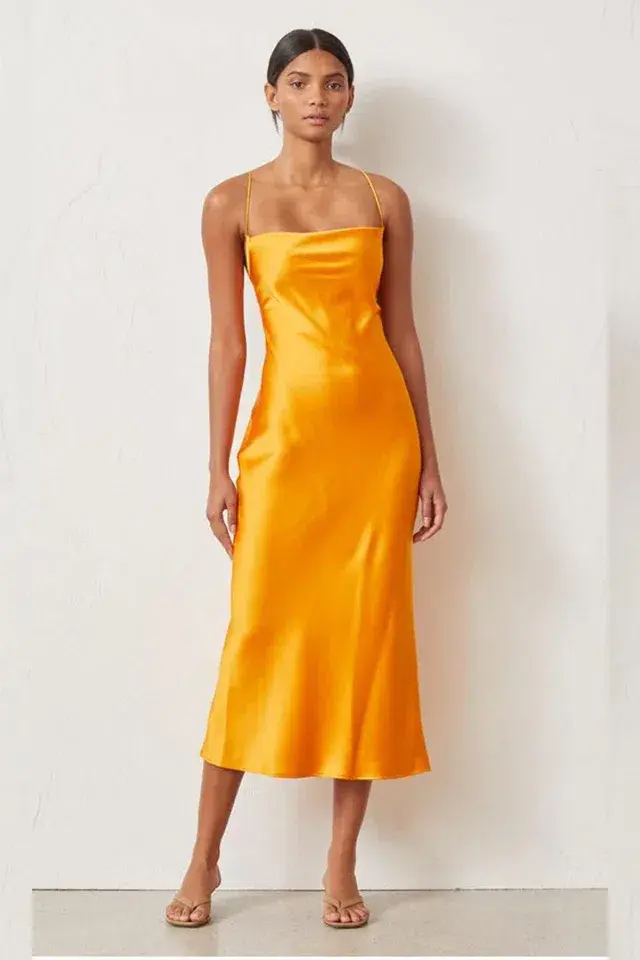 Bec & Bridge Seraphine Dress in Tangerine Size 6 for rent on The Volte - main image
