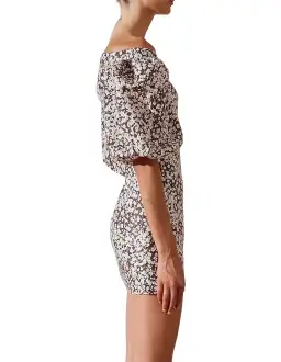 Shona Joy Dahlia Ots Fitted Mini Dress Print Size 10 for rent on The Volte - image 3