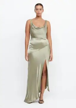 Bec & Bridge Moon Dance Cowl Dress Sage Size 12