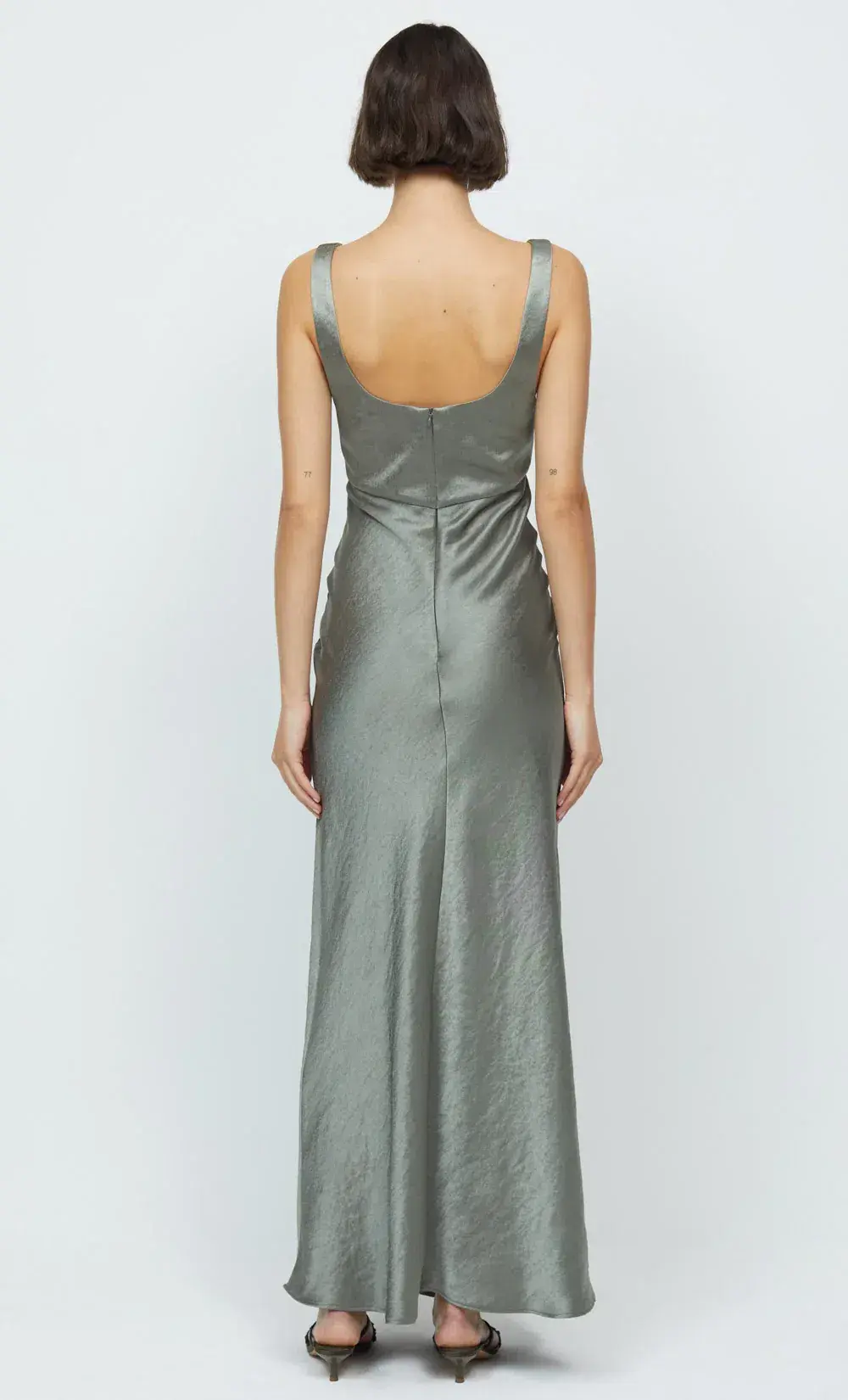 Bec & Bridge Nadia V Maxi Dress Olive Size 12 for rent on The Volte - main image