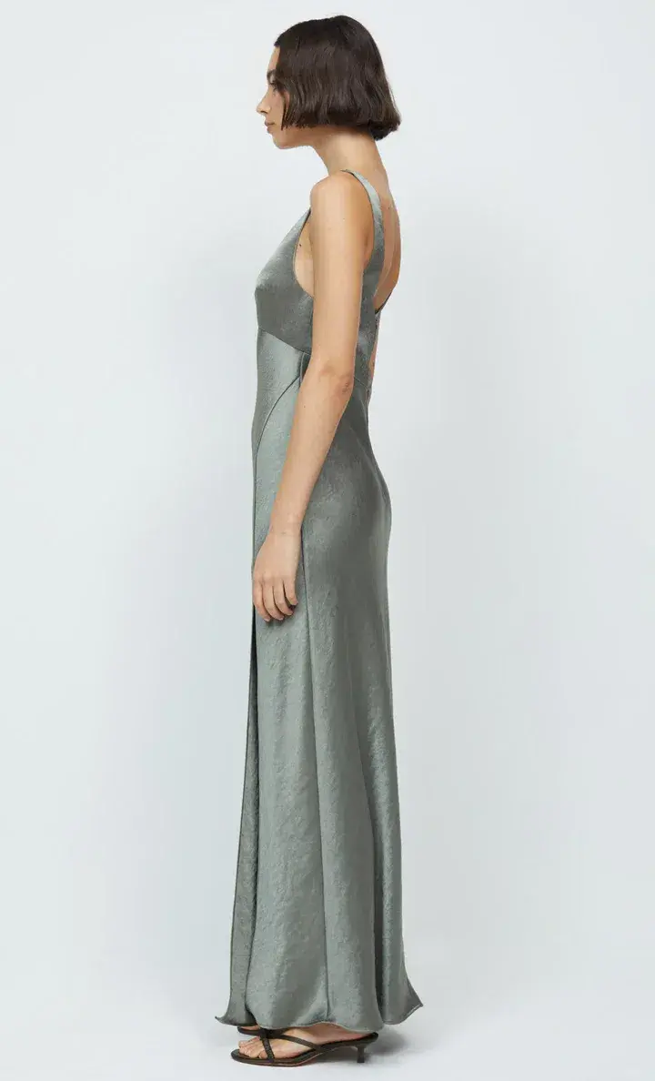 Bec & Bridge Nadia V Maxi Dress Olive Size 12 for rent on The Volte - main image