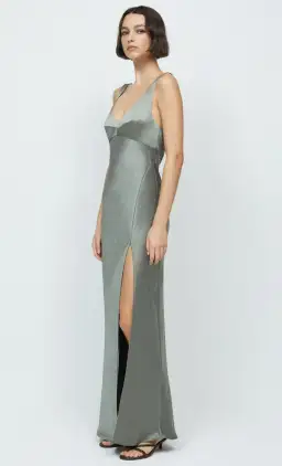 Bec & Bridge Nadia V Maxi Dress Olive Size 12 for rent on The Volte - image 2