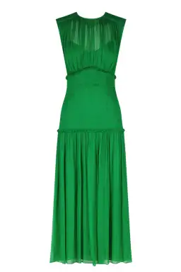 Shona Joy Malina Round Neck Midi Dress Tree Green Size 14 for rent on The Volte - image 3