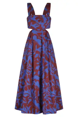Shona Joy Catia Cut Out Midi Dress Catia Print Size 12 for rent on The Volte - image 3