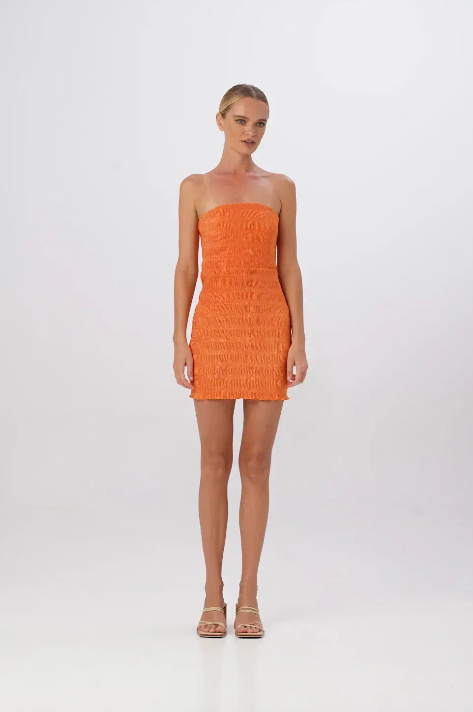 L'Idee Aurore Mini Dress Tangelo Size 8 for rent on The Volte - main image