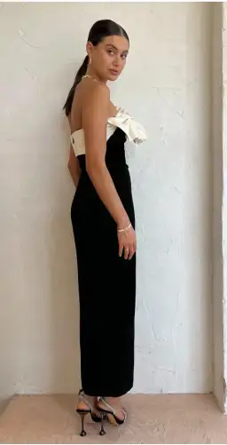 Rachel Gilbert Lavina Midi Dress Black Size AU 12 for rent on The Volte - image 2