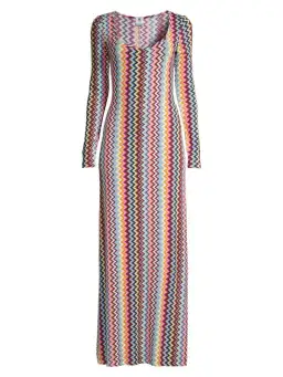Missoni Zig Zag Long Sleeve Maxi Dress Multi Size M / Au 10 for rent on The Volte - image 3