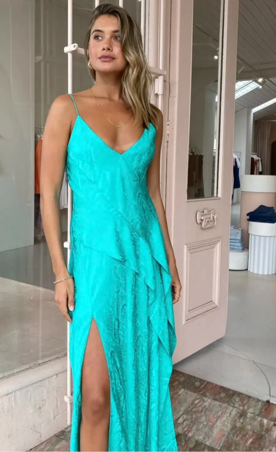 Acler Godwick Dress in Electric Green Size 12 - Image 3