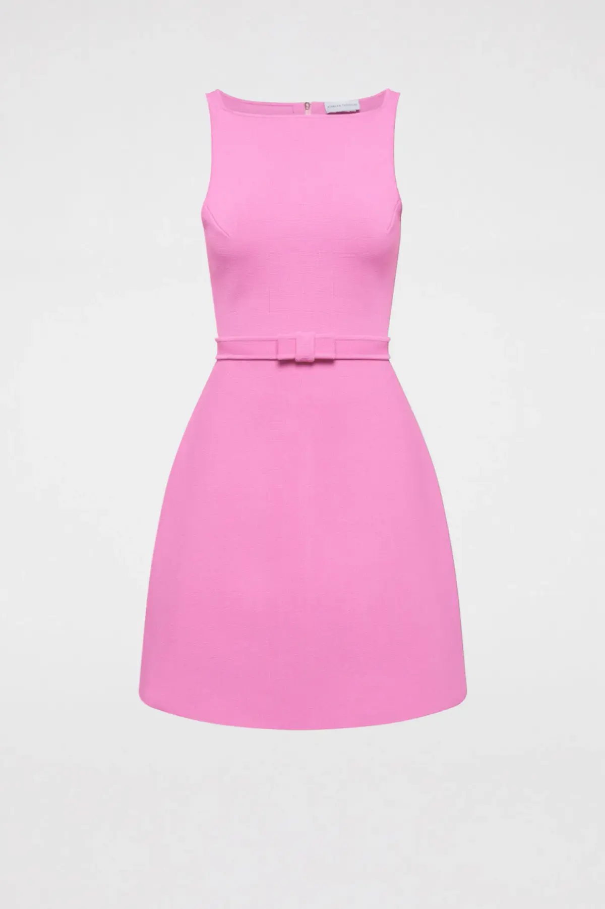 Scanlan Theodore Crepe Knit Bow Belt Dress Pink Size Small/Au 8  - Image 5