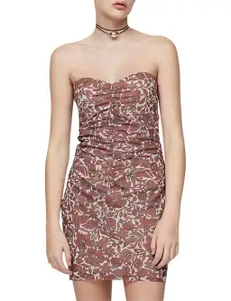 Bec & Bridge Priya Strapless Mini Dress Hibiscus Print Size 8 for rent on The Volte - image 2