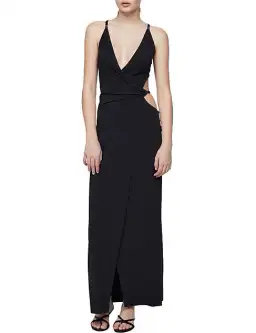 Bec & Bridge Zadie Wrap Maxi Dress Black Size 10 for rent on The Volte - image 1