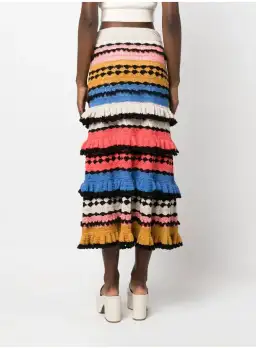 Zimmermann Tiggy Frilled Tiered Skirt Multi Size 8 for rent on The Volte - image 3