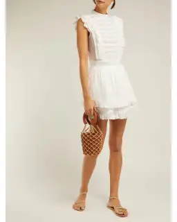 Sir The Label Aurelie Open Back Mini Dress White Size 1/Au 8